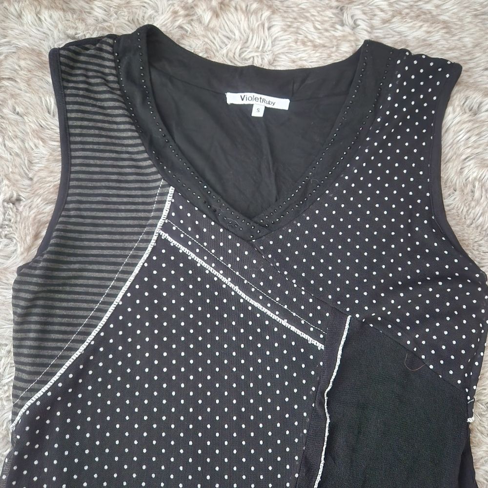 Violet Ruby Patchwork Pattern Mixed Black And Whi… - image 5